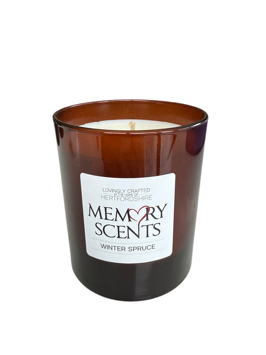 WINTER SPRUCE CANDLE 30CL (AMBER GLASS)