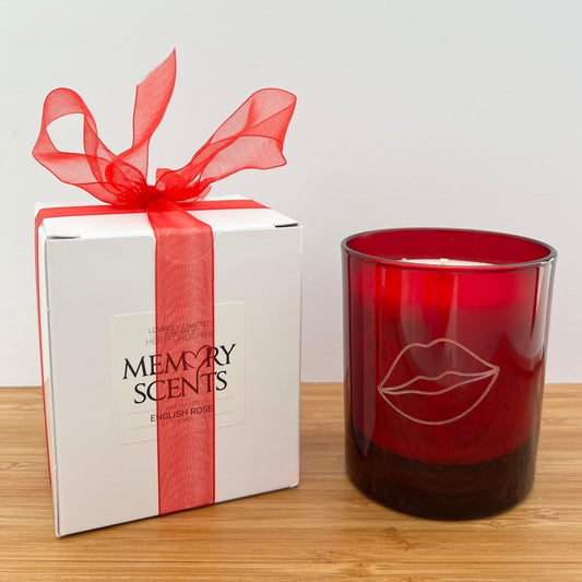 ENGLISH ROSE LUXURY ETCHED CANDLE 30CL